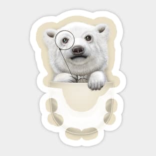 POCKET POLAR BEAR Sticker